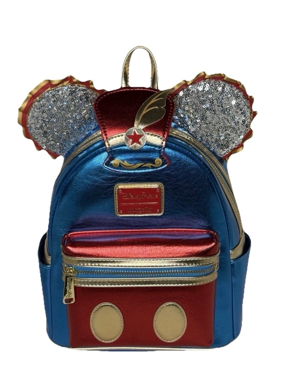 Loungefly Disney The Main Attraction Dumbo flying Elephant Mickey Ear Backpack